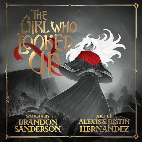 The cover of The Girl Who Looked Up, a picture book by Brandon Sanderson.