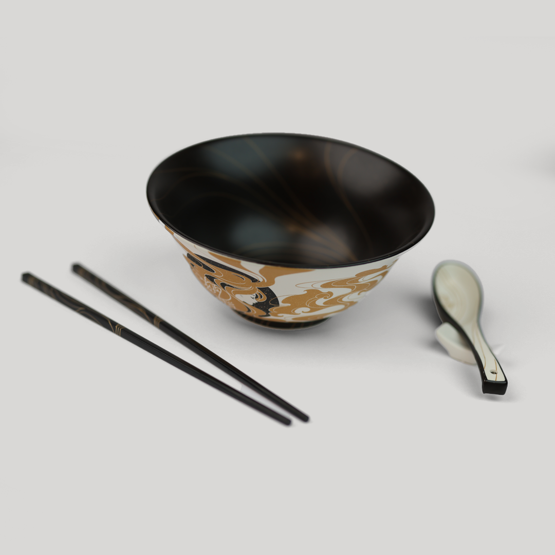 Japanese noodle bowl clearance set