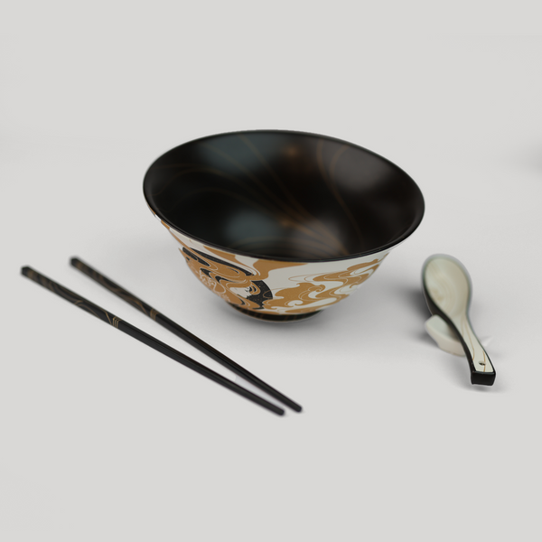 Yumi Ceramic Ramen Bowl Set