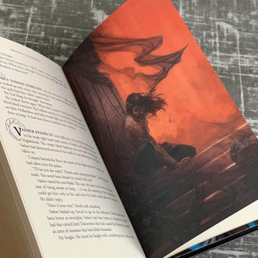 Signed Leatherbound Warbreaker Deluxe Edition by Brandon Sanderson